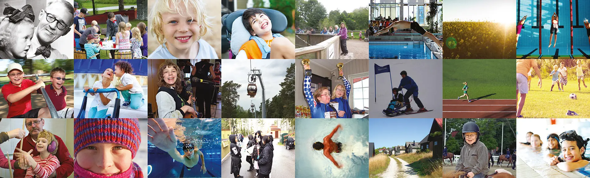 Collage med bilder från Jerringfonden